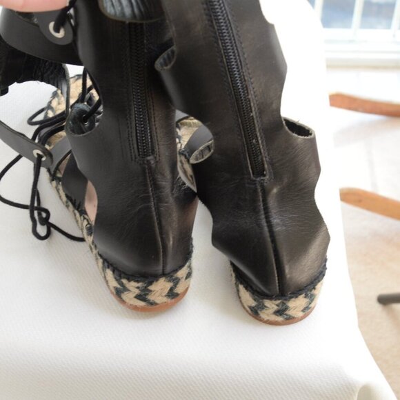 Loeffler Randall Sacha Leather Gladiator Espadrille Sandals Sz 8 - Picture 8 of 11